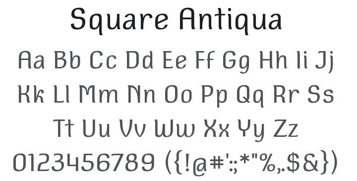 Square Antiqua Font Family