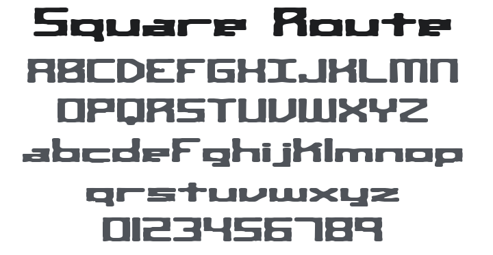 Square Route Font