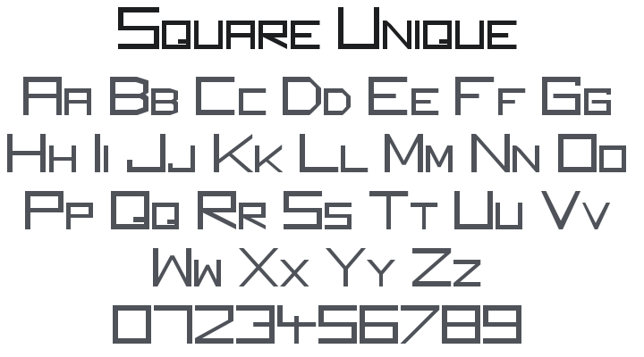 Square Unique Font Family