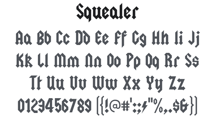 Squealer Font Family