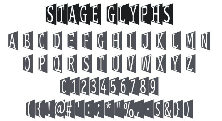 Stage Glyphs Font Family