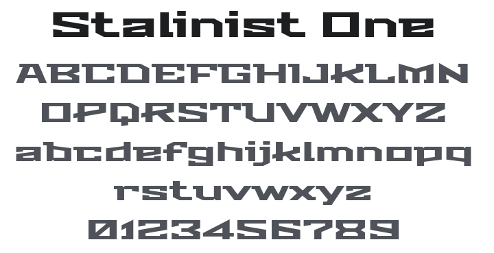 Stalinist One Font