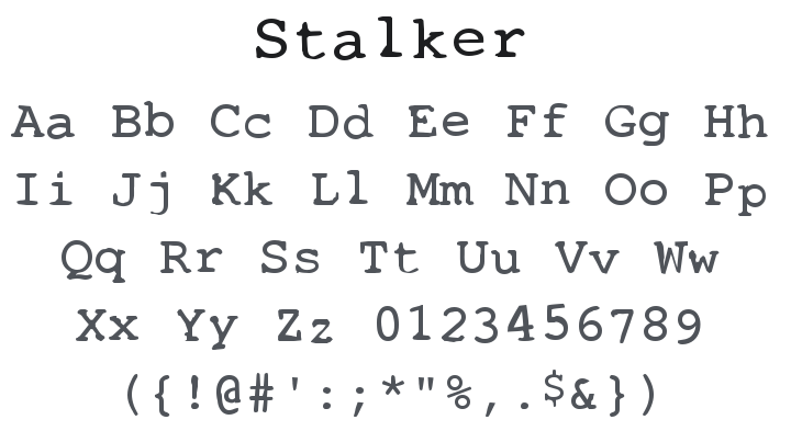 Stalker Font Family