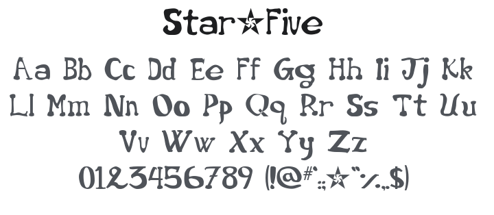 Star 5 Font
