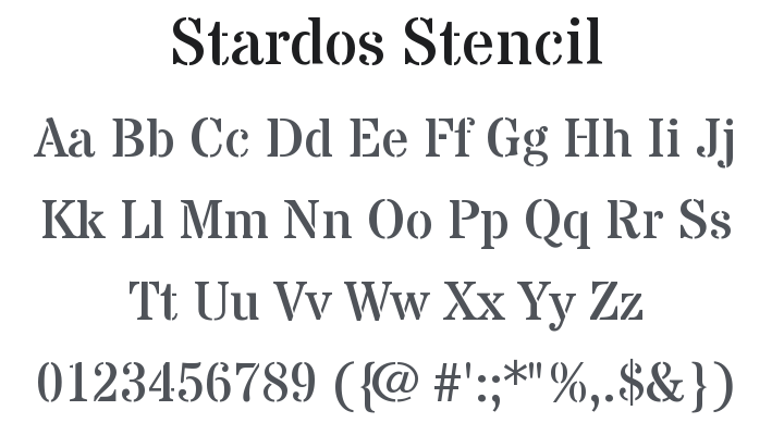 Stardos Stencil Font Family