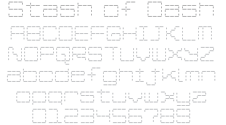 Stash of Dashes Font