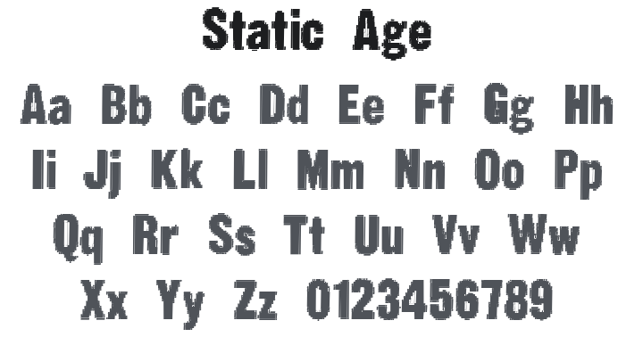 Static Age Font Family