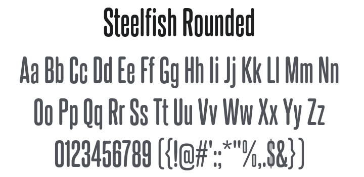 Steelfish Rounded Font
