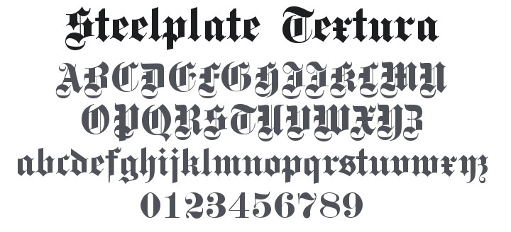 Steelplate Textura Font