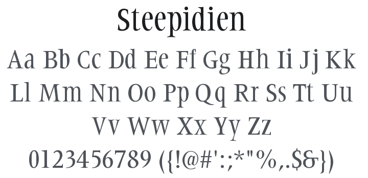 Steepidien Font
