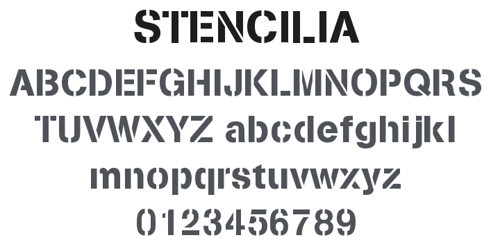 Stencilia Font Family