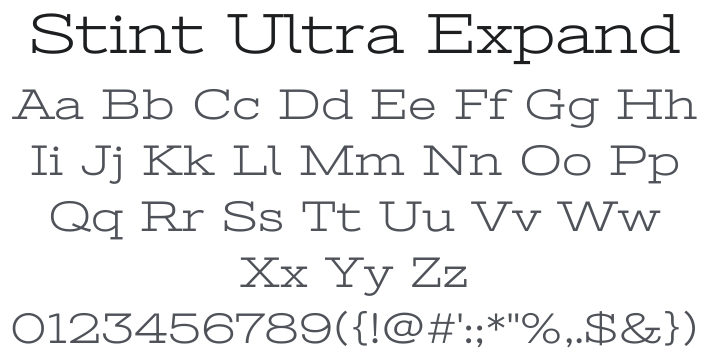 Stint Ultra Expanded Font