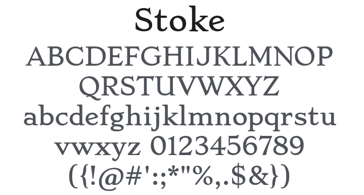 Stoke Font Family
