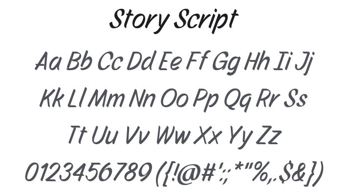 Story Script Font