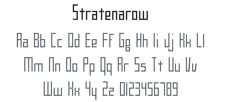 Stratenarow Font