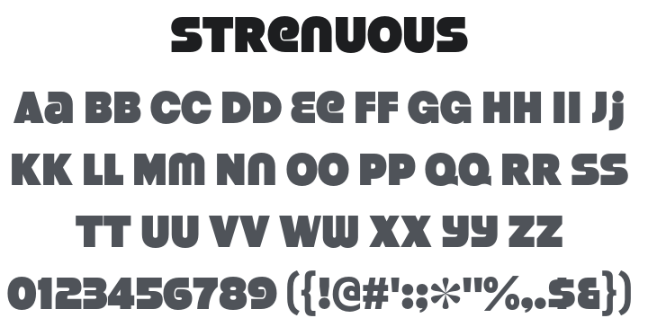 Strenuous Font Family