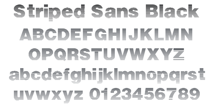 Striped Sans Black Font