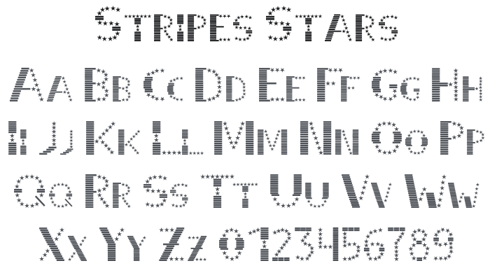 Stripes & Stars Font