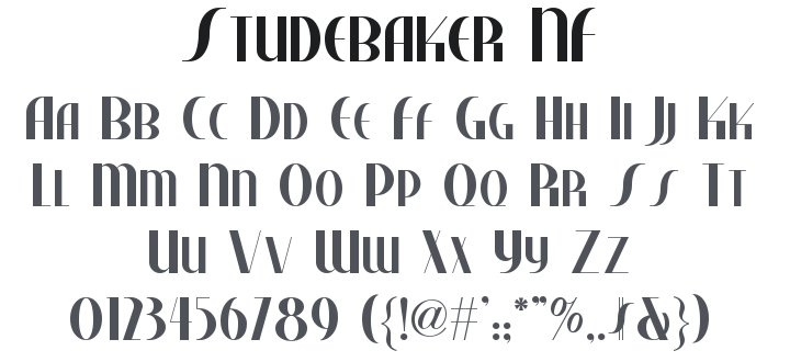 Studebaker NF Font Family
