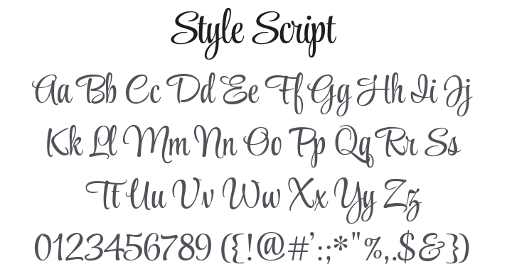 Style Script Font
