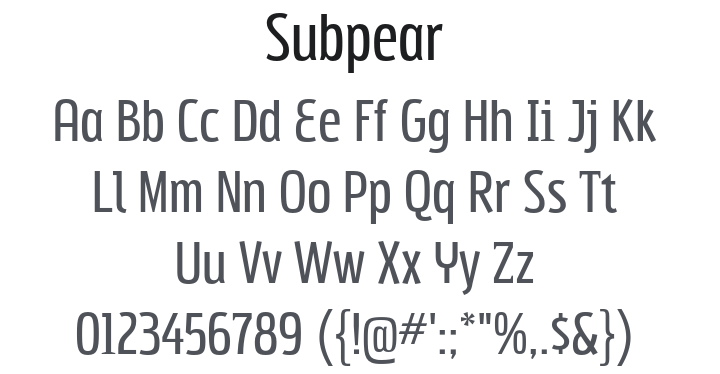 Subpear Font