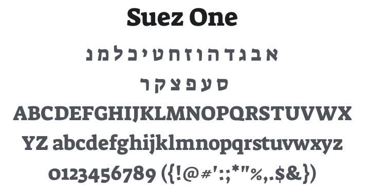 Suez One Font