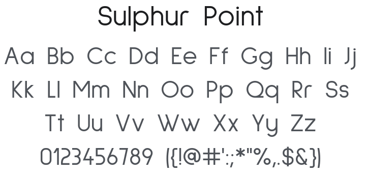 Sulphur Point Font Family