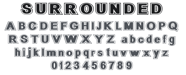 Surrounded Font