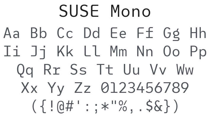 SUSE Mono Font Family