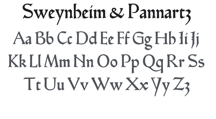 Sweynheim & Pannartz Font Family