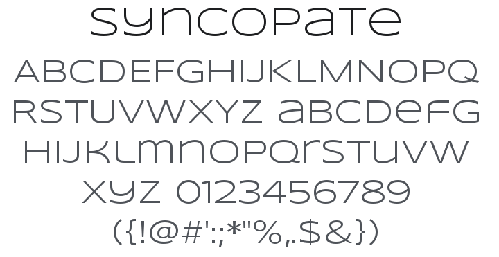 Syncopate Font Family
