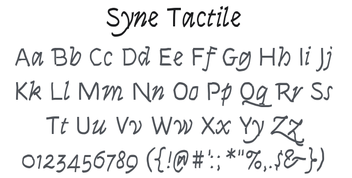 Syne Tactile Font