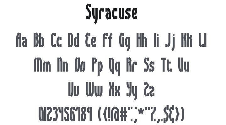 Syracuse Font