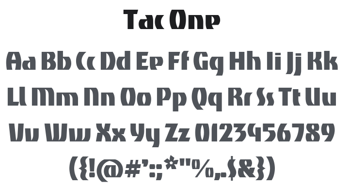 Tac One Font
