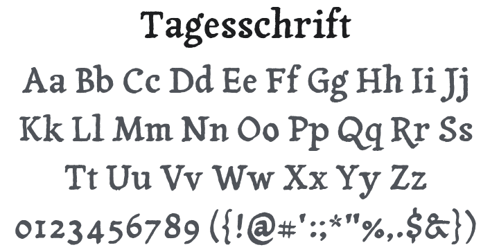 Tagesschrift Font