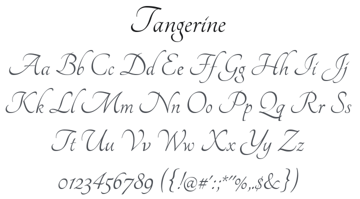 Tangerine Font Family