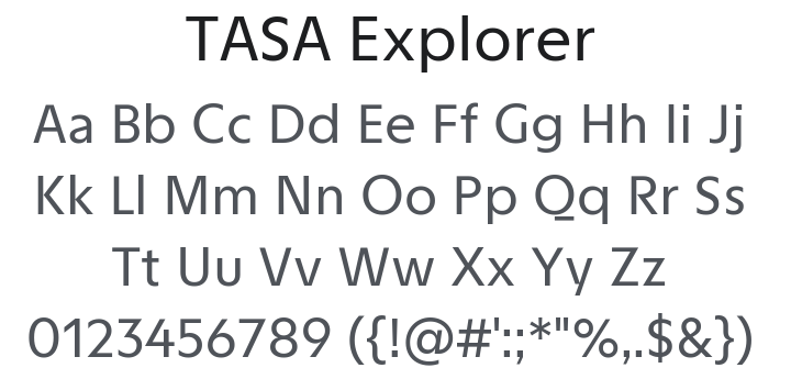 TASA Explorer Font Family