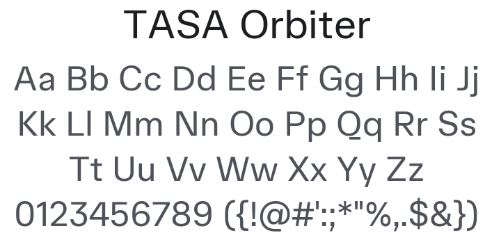 TASA Orbiter Font Family