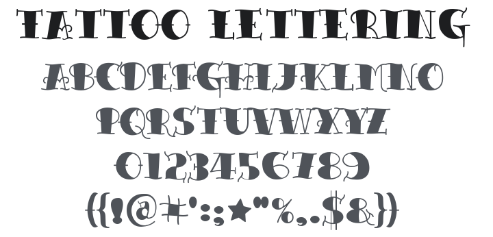 Tattoo Lettering Font Family