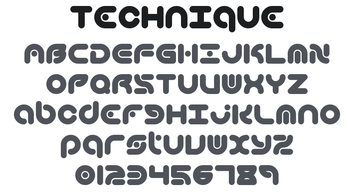 Technique Font Family