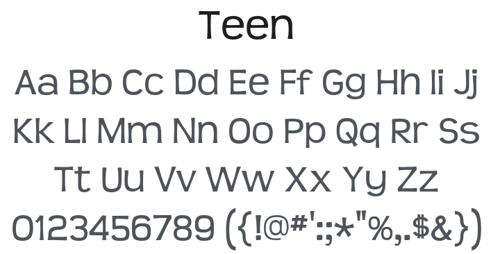 Teen Font Family