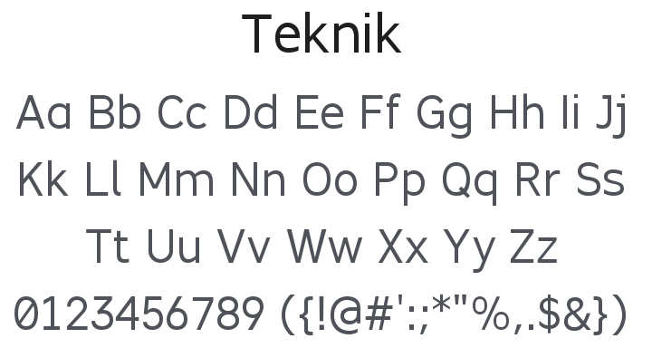 Teknik Font Family