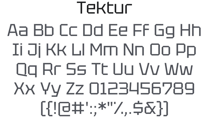 Tektur Font Family
