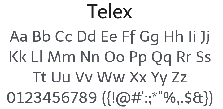 Telex Font
