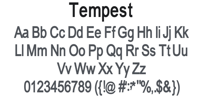 Tempest Font Family