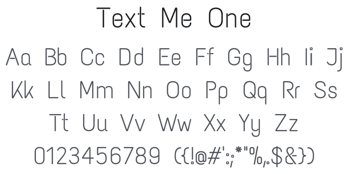 Text Me One Font