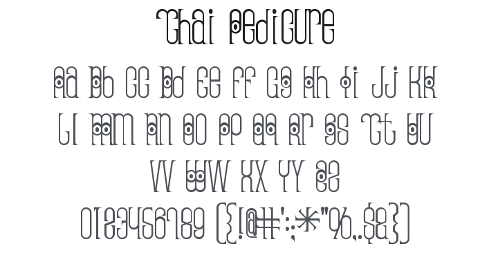 Thai Pedicure Font
