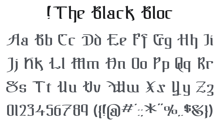 !The Black Bloc Font Family