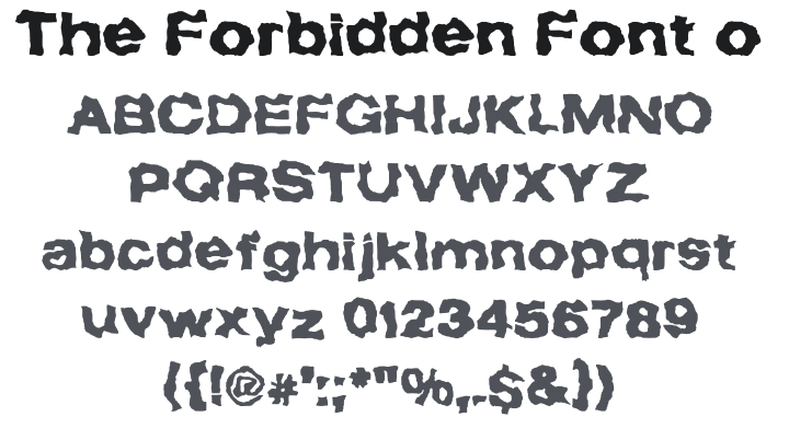 The Forbidden Font of Death Font