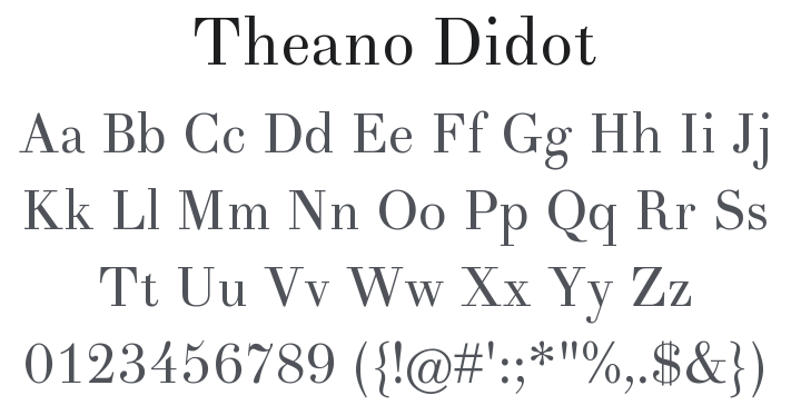 Theano Didot Font